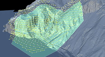Slope Displacement — laser distance sensor application